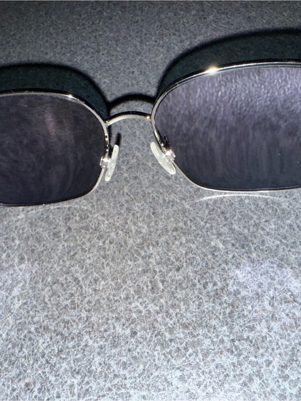 Swarovski Blue Silver Rimless Sunglasses - Picture 8 of 13